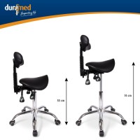 Ergonomic Saddle Stool with Backrest and Tiltable Seat (High Version)